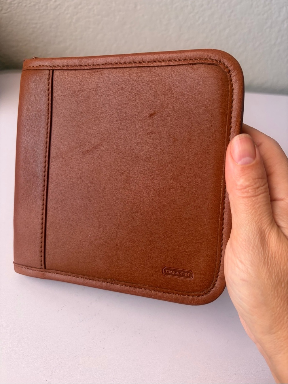Coach vintage CD disc Leather Zip Organizer - Picture 5 of 8